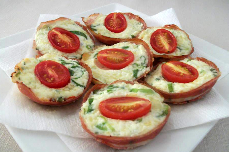 Baked Pancetta & Ricotta Cups Rose Valley Cheese